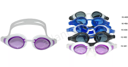 Очки для плавания Fox HJ-401 подростковые/взрослые белый/фиолетовый