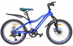 Велосипед 20" Nameless J2200D, синий/белый, 11" (2021)
