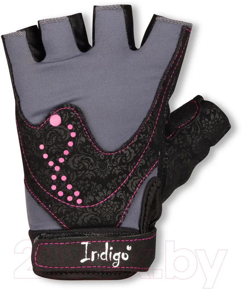 Реальное фото Перчатки Indigo женские хлопок,эластан серый SB-16-8056 от магазина СпортСЕ