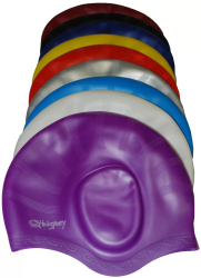 Шапочка для плавания Stingrey HE одноцветная с теснением