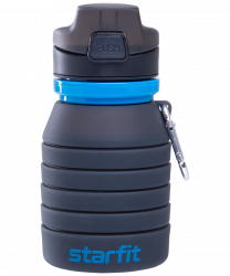 Бутылка для воды StarFit FB-100 с карабином складная серый УТ-00019225