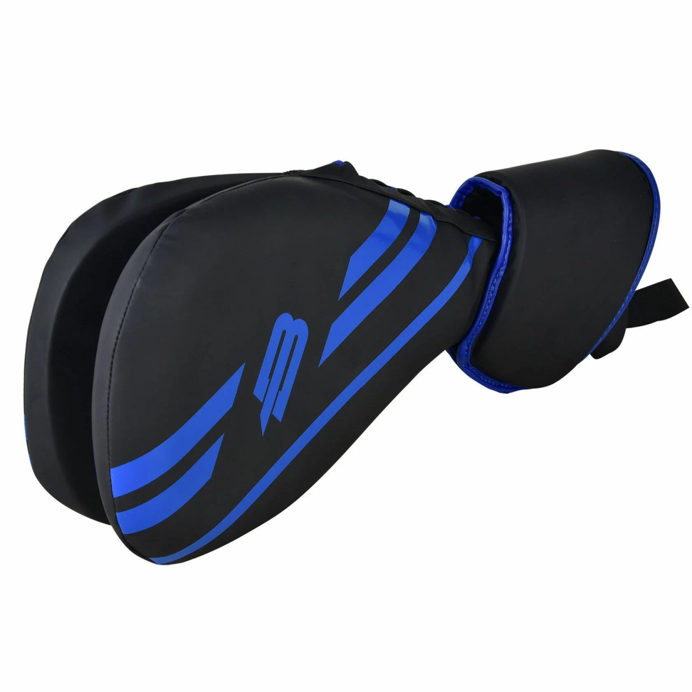 Реальное фото Лапа-ракетка двойная с защитой кисти BoyBo BPRD220 Флекс синий от магазина СпортСЕ
