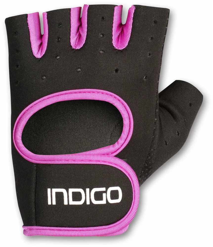 Реальное фото Перчатки Indigo неопрен черно-фиолетовый IN200-1 от магазина СпортСЕ