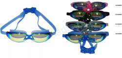 Очки для плавания Fox HJ-601MM взрослые зеркальные,синий
