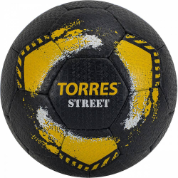 Мяч футбольный Torres Street №5 32 п. рез. руч. сшив. чер-желтый F020225