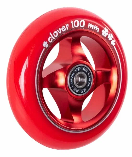 Реальное фото Колесо для самоката TechTeam X-Treme 100*24мм Clover red от магазина СпортСЕ