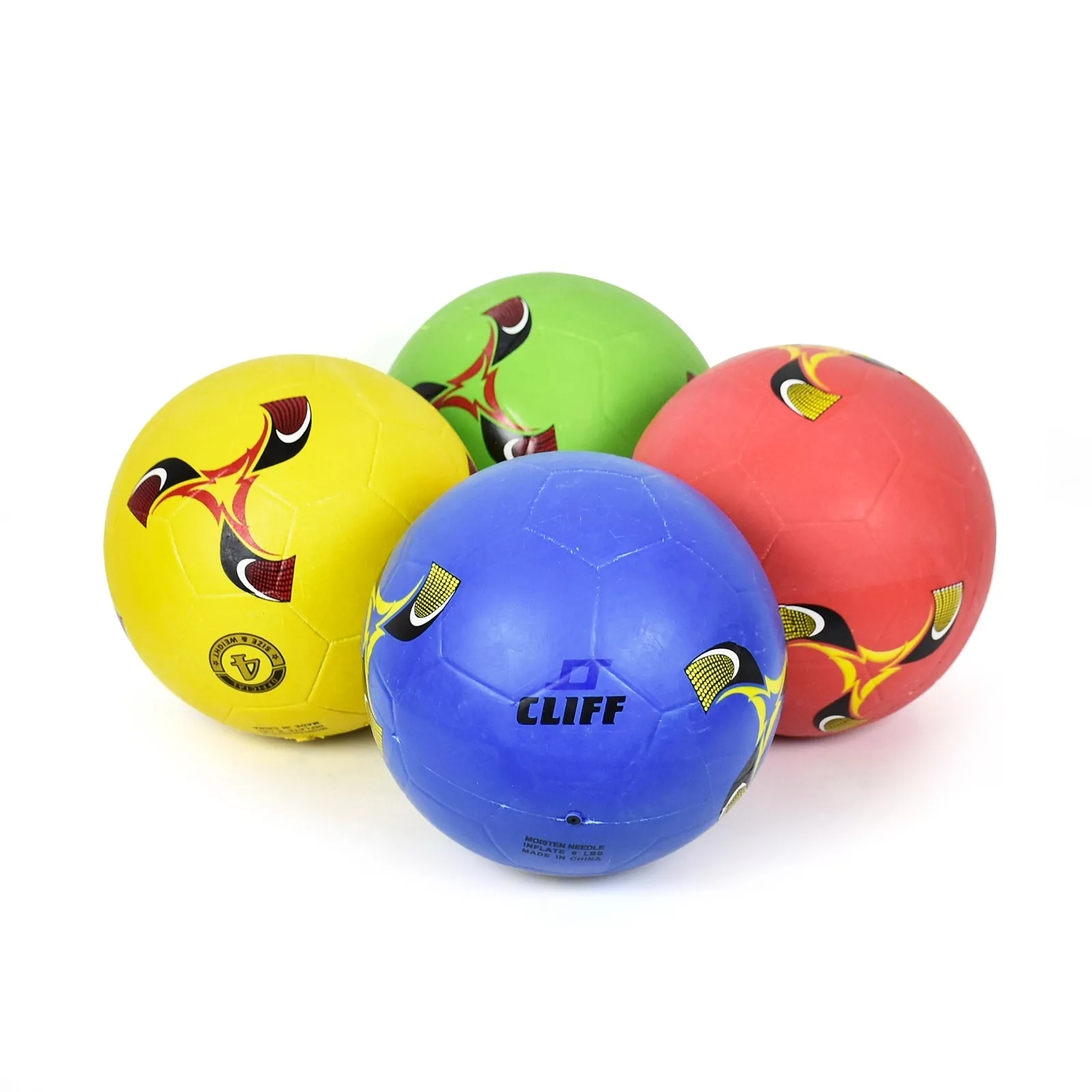 Реальное фото Мяч резиновый футбольный №3 синий от магазина СпортСЕ