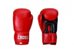 Перчатки боксерские Cross (кожа) соревновательные красные