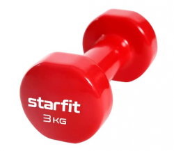 Гантели виниловые 3 кг StarFit Core DB-101 красный (пара) УТ-00020385