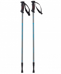 Палки для скандинавской ходьбы Berger Oxygen 77-135 см 2-секционные серебристый/голубой  УТ-00019906