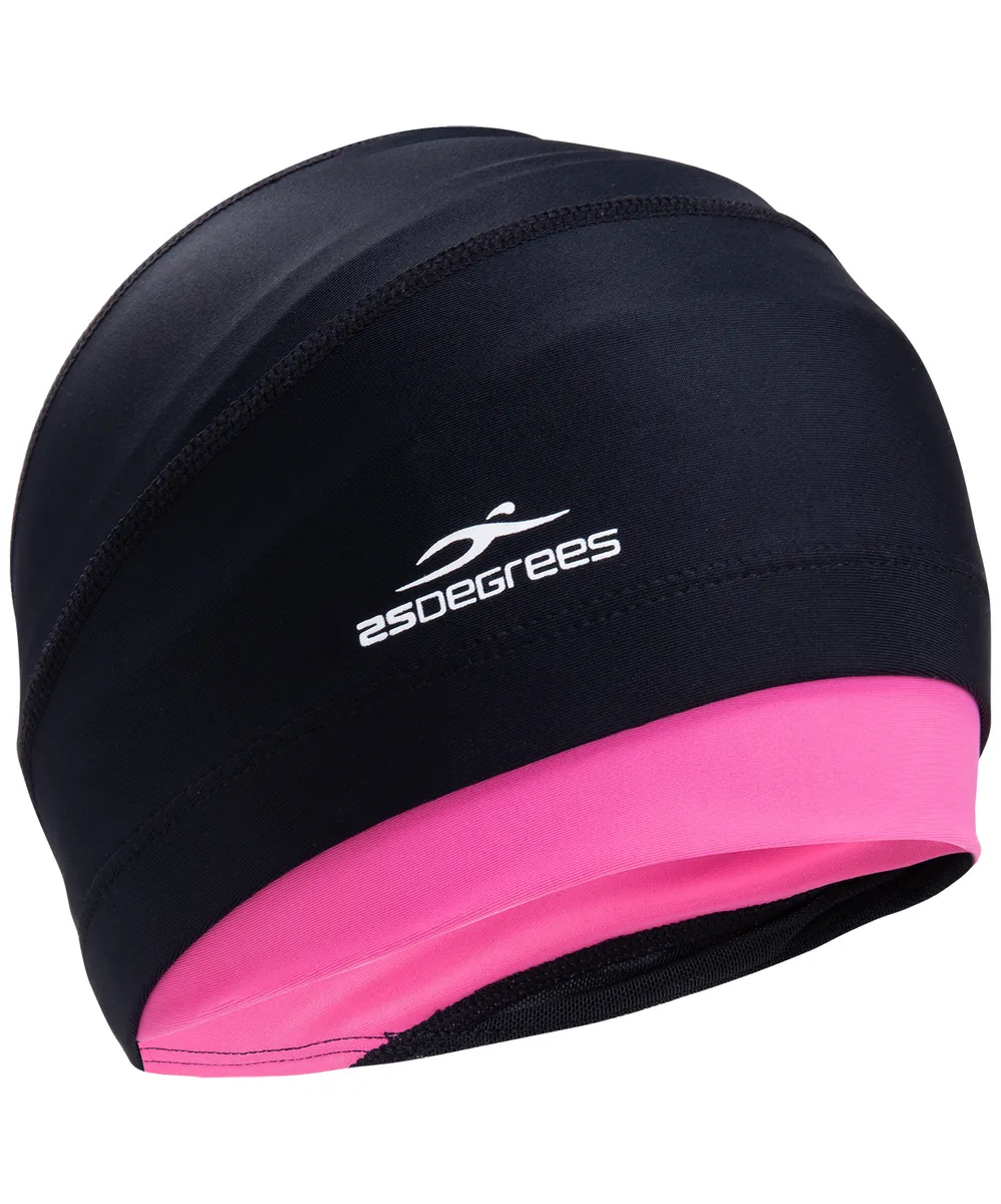 Реальное фото Шапочка для плавания 25Degrees Duplo Black/Pink 25D21015A полиамид, для длинных волос УТ-00019648 от магазина СпортСЕ