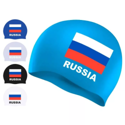 Шапочка для плавания Sprinter с изобр.флага России (синий) 06330