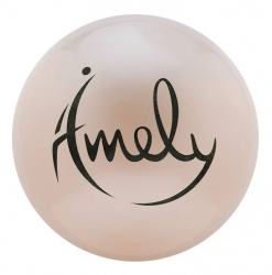 Мяч для художественной гимнастики 15 см Amely AGB-301 жемчужный УТ-00019930