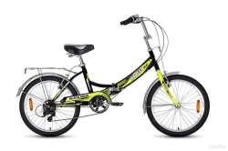 Велосипед Black Aqua Street Beat 1421  24" 6s (РФ) черный-лимонный YF-704VTR