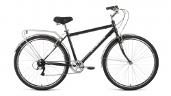 Велосипед Forward Dortmund 28 2.0 (2021) черный/серебристый
