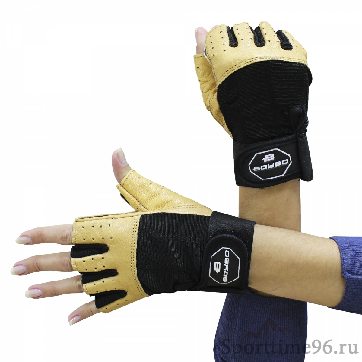 Реальное фото Перчатки для фитнеса BoyBo X-Energy коричневые от магазина СпортСЕ